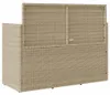 vidaXL Záhradná lavica s vankúšmi Béžová Poly Rattan Náhľad obrázku produktu 6