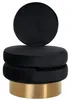 Casa Padrino Luxus Samt Sessel Schwarz / Gold 66 x 65 x H. Produktbild-Vorschau 4