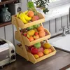 Panier à fruits en bambou,Panier de service à 3 étages, Voir les images du produit 9