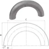 Schweissbogen 2 Zoll 60,3mm 180° lang DN50 Rohrbogen Produktbild-Vorschau 5