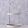 Boltze Etagere Joko, Weiss, Rund, Metall, Beige, Produktbild-Vorschau 2