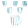 Split türkis Streifen 6er Set Kaffeebecher 300ml Produktbild-Vorschau 1