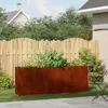 vidaXL Pflanzkübel Rostig 200x40x80 cm Wetterfester Stahl Produktbild-Vorschau 2