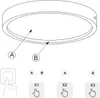 Plafoniera a LED bianco opaco, Ø 45 cm Anteprima dell’immagine prodotto 6