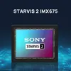 A marketing image of a Sony STARVIS 2 IMX675 image sensor, with text overlay and a circuit board-like background. Produktbild-Vorschau