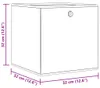 vidaXL Boîtes pliantes 4 pcs. Crème 32x32x32 cm Non-tissé Voir les images du produit 8