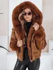 Dstreet Veste en cuir Luxanas marron pour femme L Voir les images du produit 2