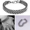Männer Edelstahl Armband Armreif Einfaches Design Vintage Produktbild-Vorschau 1