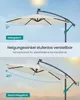 SONGMICS Slunečník Ø 300 cm s LED solárním osvětlením UPF Náhled obrázku produktu 4