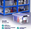 DEUBA® 4x Contenitore Trasparente 40L con Coperchio BPA Anteprima dell’immagine prodotto 3
