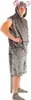 Maus Kostüm graue Maus für Erwachsene Gr. S-XL Tier Tierkostüm für Damen & Herren Fasching Karneval Mottoparty Produktbild-Vorschau