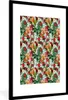 MuchoWow® MuchoWow® Gerahmtes Poster Blumen - Rot - Muster Produktbild-Vorschau 1