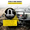 A close-up of a D-ring shackle attached to an ATV, with text overlays describing its uses. Podgląd zdjęcia produktu