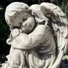 Beton Garten Skulptur Grau Figur sitzender Engel 20 kg Produktbild-Vorschau 2