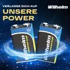 4 x Wilhelm Universal 9V Block Batterien auch für 10 Jahres Produktbild-Vorschau 6