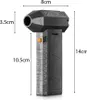A product shot of an electronic air duster with dimensions indicated. Náhled obrázku produktu