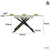 MODFU Table À Manger - Extensible Avec Plateau MDF Marbre Voir les images du produit 4