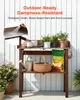 SucceBuy Tavolo da giardinaggio in legno con ampio piano di Anteprima dell’immagine prodotto 6
