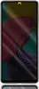 A smartphone with a colorful abstract wallpaper displayed on its screen, with a protective film over the screen. Produktbild-Vorschau