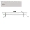 MDEKOR karnisz 140 cm 2 szynowy karnisz 16 mm podwójna Podgląd zdjęcia produktu 5