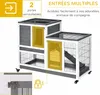 PawHut Clapier š€ lapin sur roulettes cage š€ lapin Voir les images du produit 4