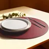 Tischset 6er-Set rund, PolyurethanKunstleder, wasserdicht, Produktbild-Vorschau 1