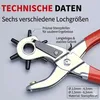 Revolverlochzange 23cm Profi Lochzange für Leder Gürtel Produktbild-Vorschau 3