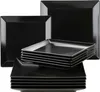 A stack of black square plates. Produktbild-Vorschau