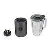 A blender jar, a blender base, and a blade assembly are arranged on a white background. Produktbild-Vorschau