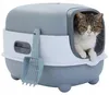 Larga lettiera chiusa per gatti da 54 cm, grigia, con Anteprima dell’immagine prodotto 1