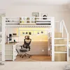 Flieks Etagenbett 140x200cm mit Schreibtisch und Led, Produktbild-Vorschau 2