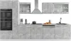 Küchenzeile Vicco R-Line Beton/Weiß 350 cm mit Hochschrank, Produktbild-Vorschau 8