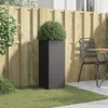 vidaXL Pflanzkübel Schwarz 32x29x75 cm Stahl Produktbild-Vorschau 3