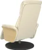 vidaXL Poltrona relax con poggiapiedi in Pelle finta crema Anteprima dell’immagine prodotto 5