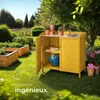 Armoire de jardin basse - marron Voir les images du produit 7