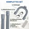 Ablaufschlauch 250cm Ø19/22 Set mit Verbinder Gummi Produktbild-Vorschau 2