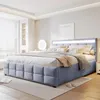 Merax Polsterbett 180x200cm mit LED-Beleuchtung und Produktbild-Vorschau 3