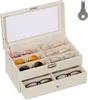 Boîte à lunettes Relaxdays, 12 paires, aspect cuir, Voir les images du produit 1