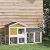 PawHut Hasenstall 2 Etagen Kaninchenstall Holz mit Produktbild-Vorschau 2