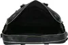 An open black leather briefcase is shown from a top-down perspective against a white background. Produktbild-Vorschau