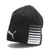 A black Puma beanie with white accents and logo, shown against a white background. Produktbild-Vorschau