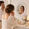 Wandspiegel Oval Bad Spiegel Romantik Badspiegel Weiß Produktbild-Vorschau 6