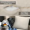 Dekokissen 30x50cm ohne Füllung Weiß PLÜSCH Bär Schlicht Produktbild-Vorschau 3