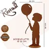 Junge mit Luftballon | Edelrost Gartendeko Figur Produktbild-Vorschau 3