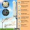 Slunečník Ikodm, slunečník s výkyvnou tyčí, 300 cm, béžový, Náhled obrázku produktu 6