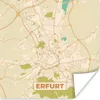 MuchoWow® Poster Karte - Erfurt - Jahrgang - Karte 50x50 cm Produktbild-Vorschau 1