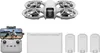 A flat lay of a drone and its accessories, including a remote controller, charging hub, and extra batteries. Anteprima dell’immagine prodotto
