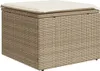 9-tlg. Garten-Sofagarnitur mit Kissen Beige Poly Rattan Produktbild-Vorschau 5