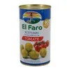 El Faro | Grüne Oliven gefüllt mit Tomatenpaste | Mediterraner Geschmack | 350 g / 150 g Abtropfgewicht Produktbild-Vorschau