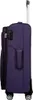 A side view of a purple rolling suitcase with a combination lock and handle. Produktbild-Vorschau